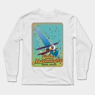 lake McConaughy Retro map Long Sleeve T-Shirt